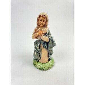 Vintage Christmas Atlantic Mold Nativity Mary Ceramic Hand Painted 5 Inches Tall